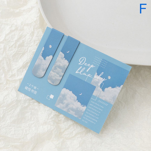 2 kirjanmerkkiä Magneettiset kirjanmerkit F