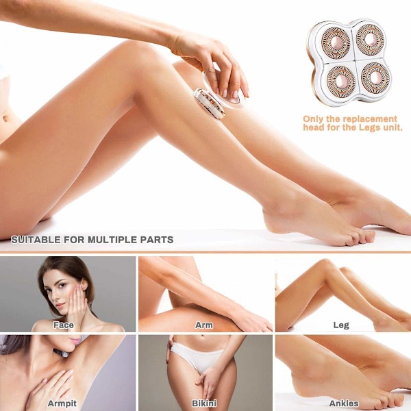 1 kpl Vaihtopäät kasvojen karvanpoistoon Flawless Electric Legs -laitteelle