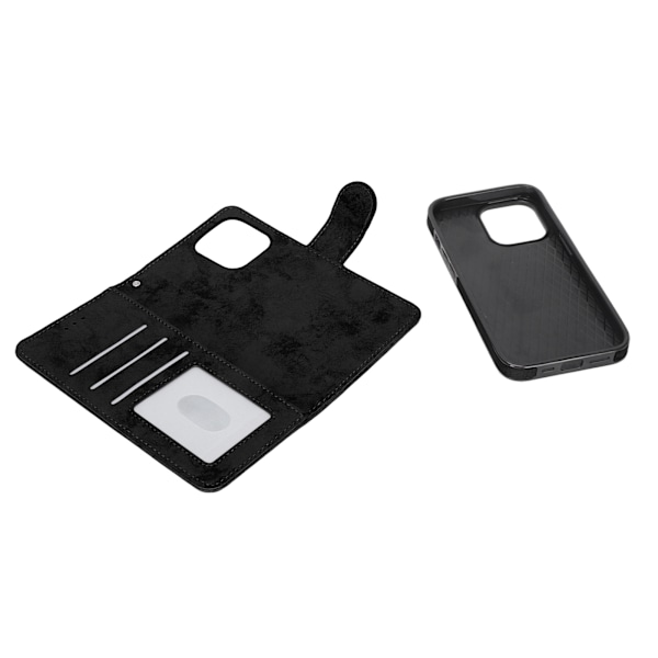 2 i 1 Tegnebogs Flip Telefon Cover Magnetisk Aftagelig Læder Telefon Beskyttelsesetui til IPhone 13 Pro