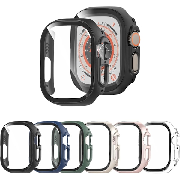 6-pack fodral för Apple Watch Ultra 49 mm med skärm i härdat glas 6-pack 1 6-Pack 1 49mm