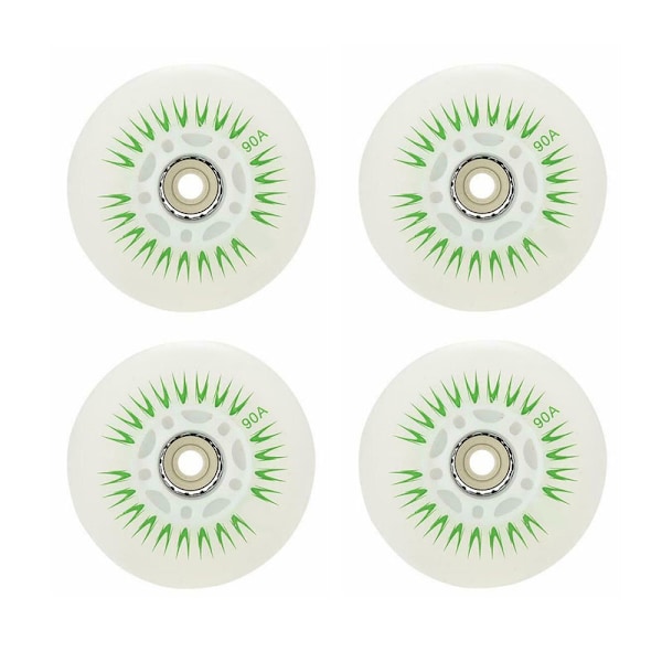 4 kpl Flash Inline -rullaluistelupyörät 90A LED-valaistus Rullaluistelupyörät 80 76 72 68 80mm Multicolor