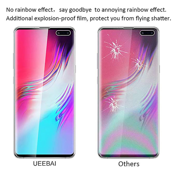 Skjermbeskytter for Samsung Galaxy S10 5G Full Dekning Kant til Kant Boblefri Myk Beskyttelsesfilm