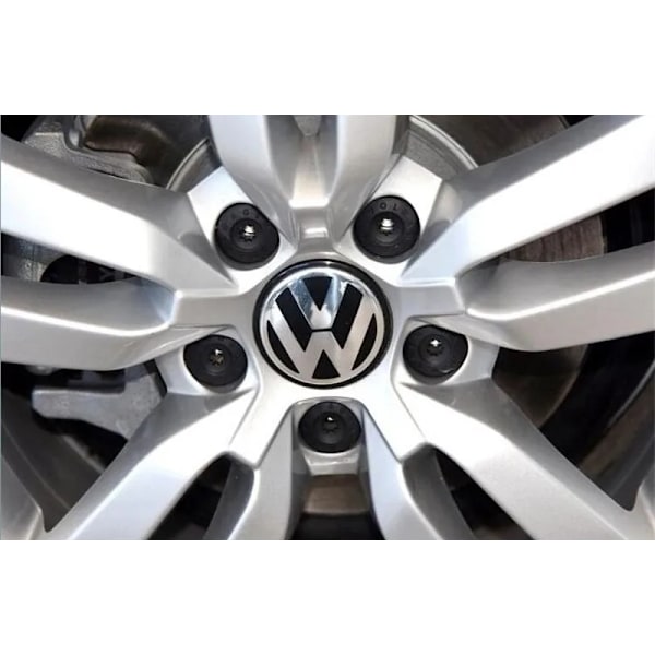 4-pakkaus - Volkswagen VW -keskimerkit / pyörännavan merkit - Auton hopeinen Silver 65 mm - Self-adhesive