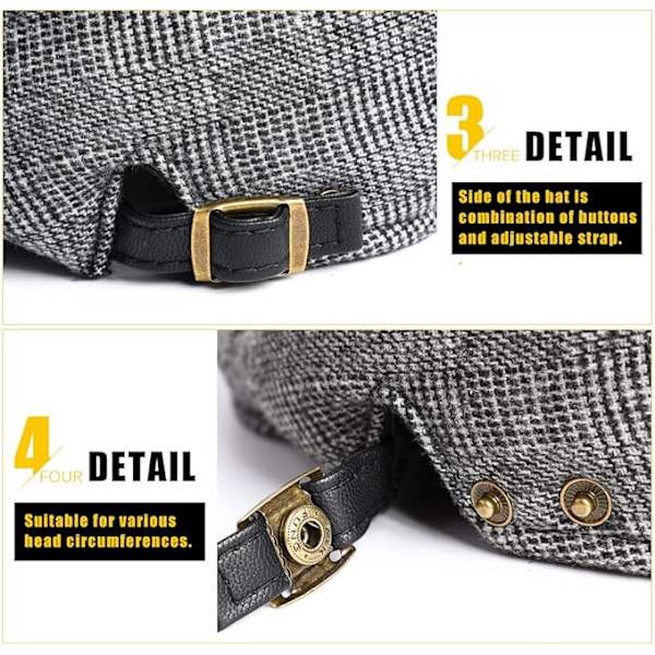 Spetsig Basker Herr Basker Herr Vinter Varm Hatt Newsboy Flat