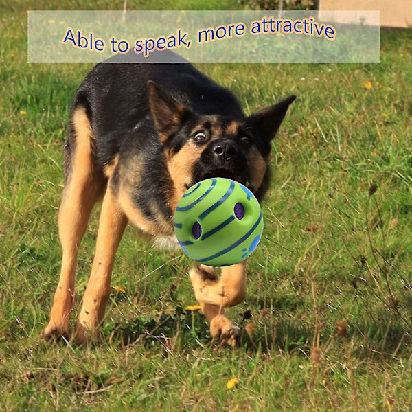 Giggle Ball Interaktiv Hundeleke, Wobble Wag Ball Valper Trening Lek Trygg Morsom Lyd Snakke Babble Ball - Perfekt M 10cm