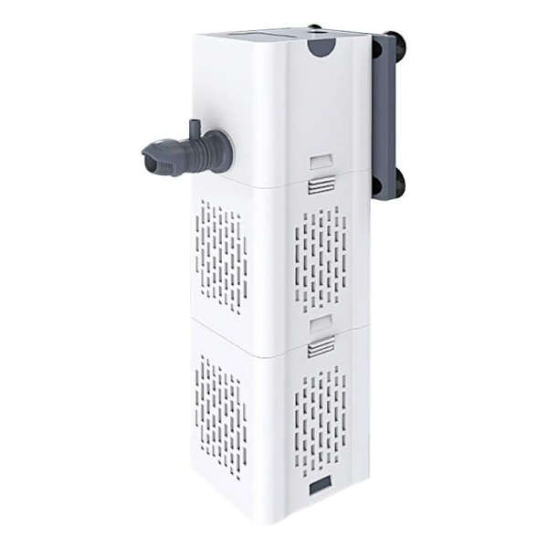 Internt filter til akvarier, 80–250 l, 15 W, gennemstrømningshastighed på 1000 l/t, internt filter, pumpefilter med filtersvampe [Energiklasse E]