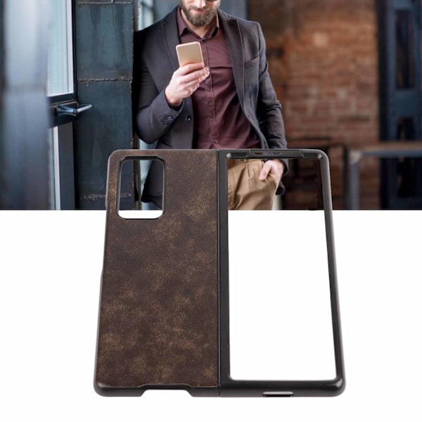 Mobilskal i läder för Samsung Galaxy Z Fold 2 Skyddsfodral Anti-Fall (Grön)