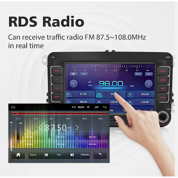 Til VW Golf MK5 Polo Passat Jetta 7in Android Apple Carplay Bil GPS Stereo Radio