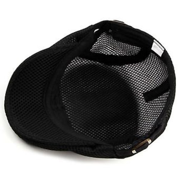 Ivy Gatsby Keps för Män Newsboy Hatt Mesh Cabbie Golf Körning Utomhus Platt Basker (Svart)