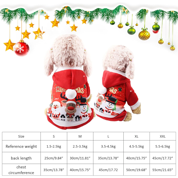 Julekostume til kæledyr - Julekostume til små og mellemstore hunde
