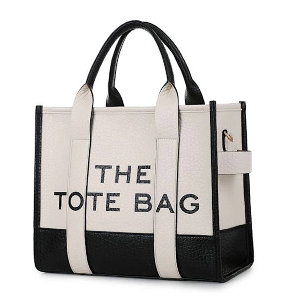 2024 Ny Dam Tote Väska, Trendig PU Läder Handväska, Handväska med Topphandtag, Casual Crossbody Väska Bei Beige (30cm<Max Length<50cm)