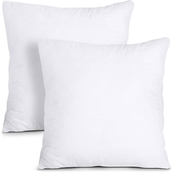 Kuddfyllningar (2-pack, Vit) - 18 x 18 tum Säng- & Soffa Kuddar - Klädselskuddar
