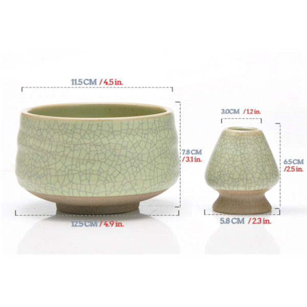 Matcha visp og bolle & vispholder, Chasen holder, Matcha boller kobberhåndtak miksevisp stativ, Matcha sil visp håndlaget drill