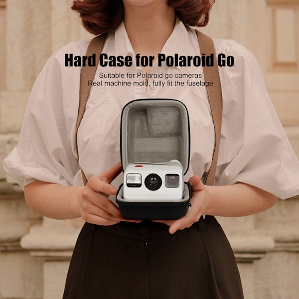 Hårt fodral för Polaroid Go EVA Reptåligt Skyddande Portabel Instant Kameraväska med Bärrem för Utomhusresor