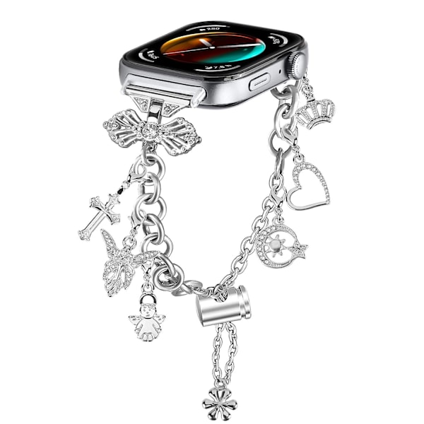 Armband för Huawei Watch Fit 3 med Rhinestone-dekorationer och Hängande Design - Silver
