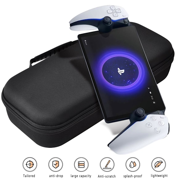 Playstation Portal Remote Player-etui - Beskyttende etui kompatibelt med PS5 - Reiseveske for spilltilbehør (kun etui)