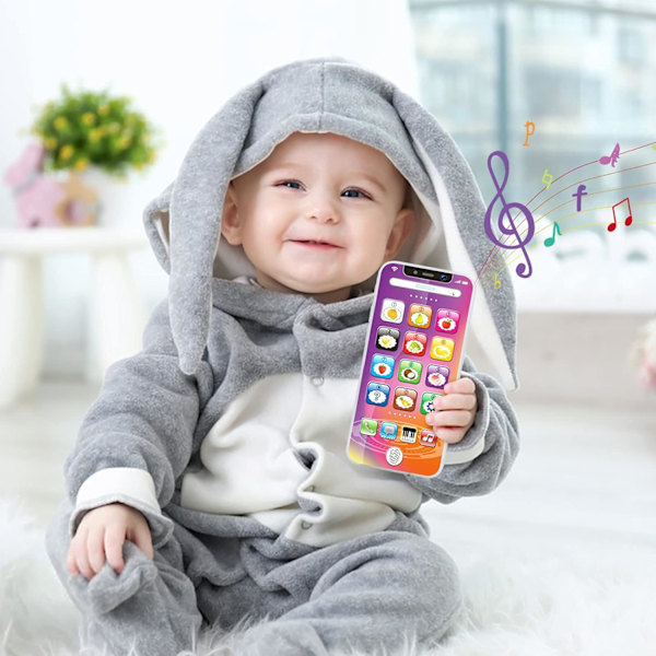 Baby Mobiltelefon, Leksakstelefon, Falska Telefonleksaker för 1-åriga Flickor och Pojkar
