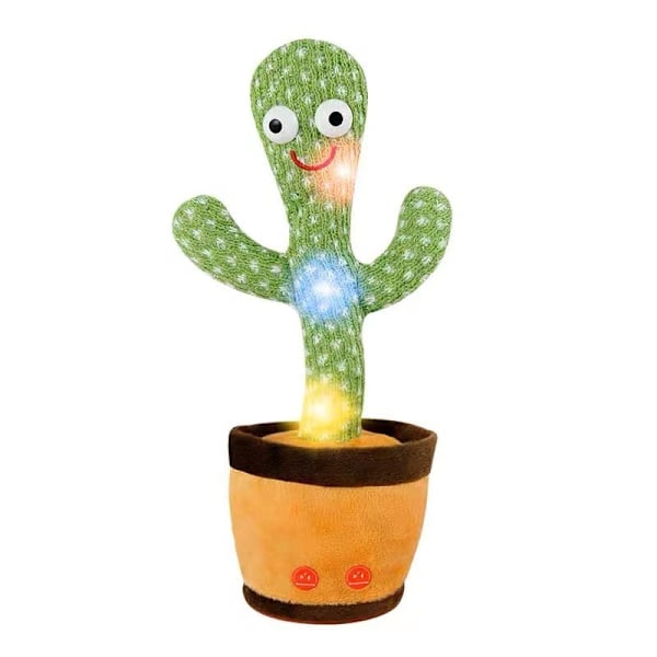 Dansende Kaktus Snakkende Leke Gjentar Det Du Sier Syngende Dansende Opptak LED (120 Sanger) Original