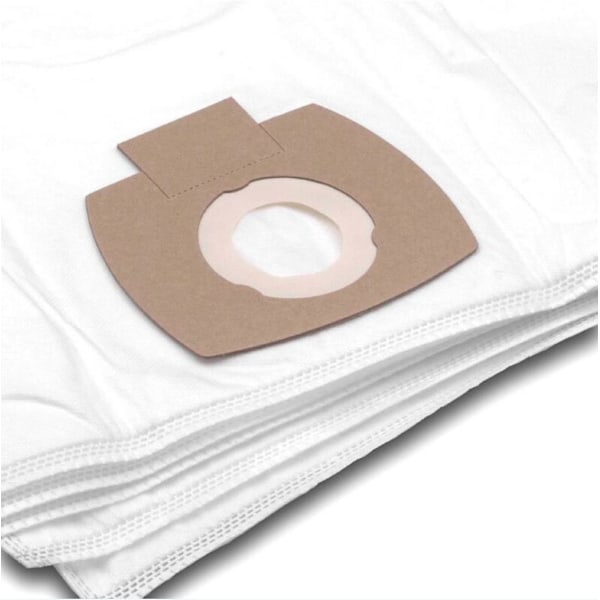 5x poser kompatible med Makita 446L, VC2010L, VC2021L, VC2511, VC2512L, VC3011L støvsuger - non-woven mikrofiber, hvid