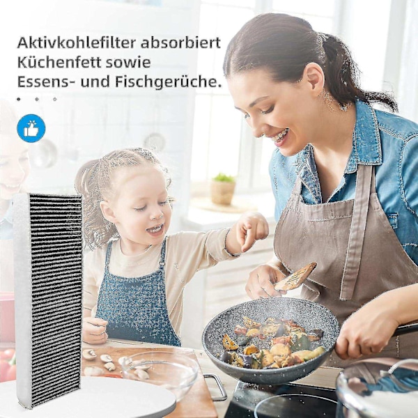 2 kpl aktiivihiilisuodattimia Bora Pure/x Pure/s Pure -liesituulettimeen, Puakf-suodatintarvikkeet