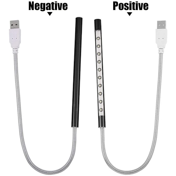 Kevyt kannettava USB LED 5V 1W 10 LED pitkä joutsenkaula kosketuslamppu