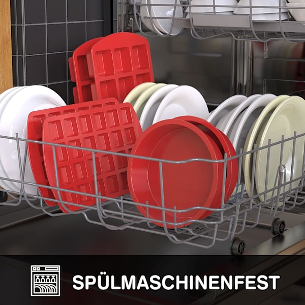 15 cm Rund Silikone Kageform, 2-pak Luftfriture Silikoneform, Non-stick Lille Form til Luftfriture Bagning Dessert, Kager{DH}