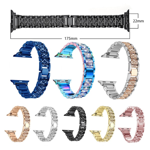 Starlight Apple -ranneke 38mm 40mm 41mm Series 8 7 6 5 4 3 2 1 SE Naisten