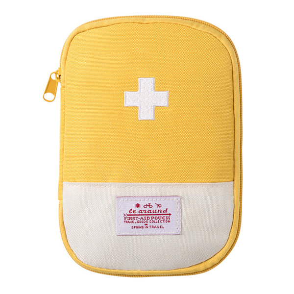 Mini Portabel Medicinväska Mini Tom Medicinväska Multifunktionell Utomhusväska Gul Large Yellow