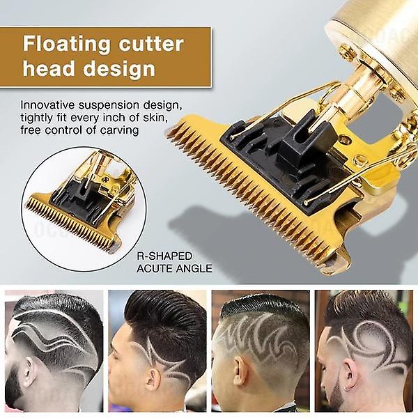 Ny USB Hårtrimmer Barber Professionel Elektrisk Hårtrimmer Barbermaskine Skægtrimmer 0mm Hårsaks