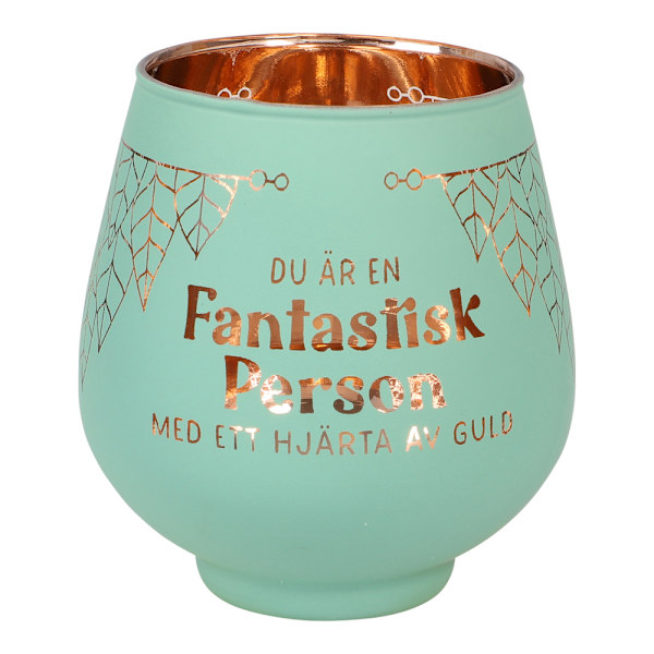 Ljusstake i spegelglas, Fantastisk person