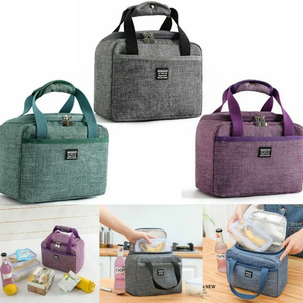 Portable Thermal Tote Cooler Handbag green