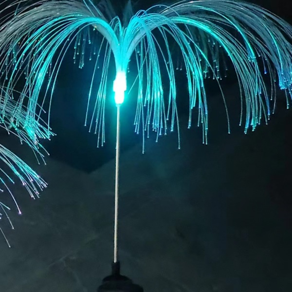 Trädgårdslampa Solcell - Fiberoptisk lampa Flerfärgad