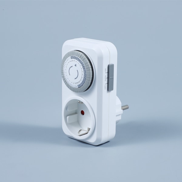 Tidsbryter, mekanisk plug-in timer, energisparing 30 minutter til 24 timer