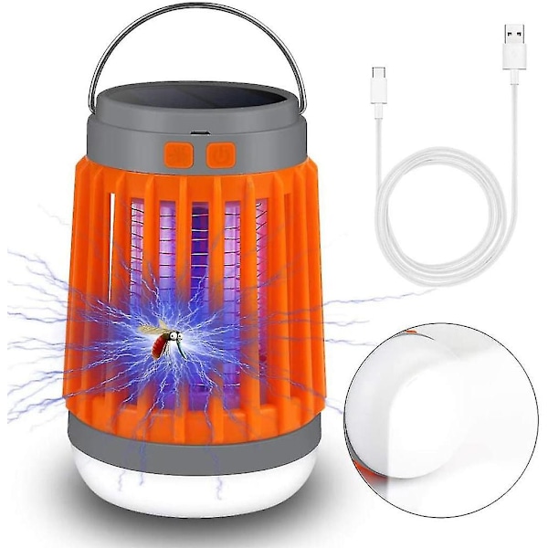 Campinglampe Solar campinglampe UV-lys Insektbekæmper Myggebekæmper Campinglanterne
