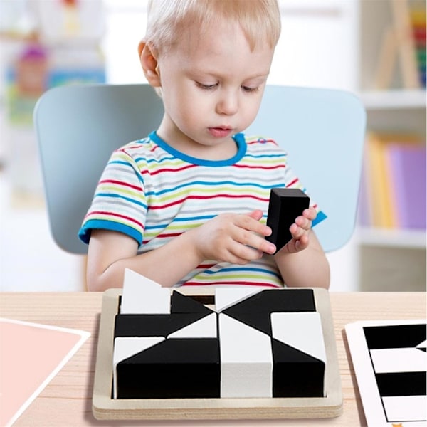 Luovat Piilotetut Palikat 3D-Puuhakokoelma Taaperoille Montessori-Sarja Esiopetus Väri- ja Muodonsovitus Aivopeli