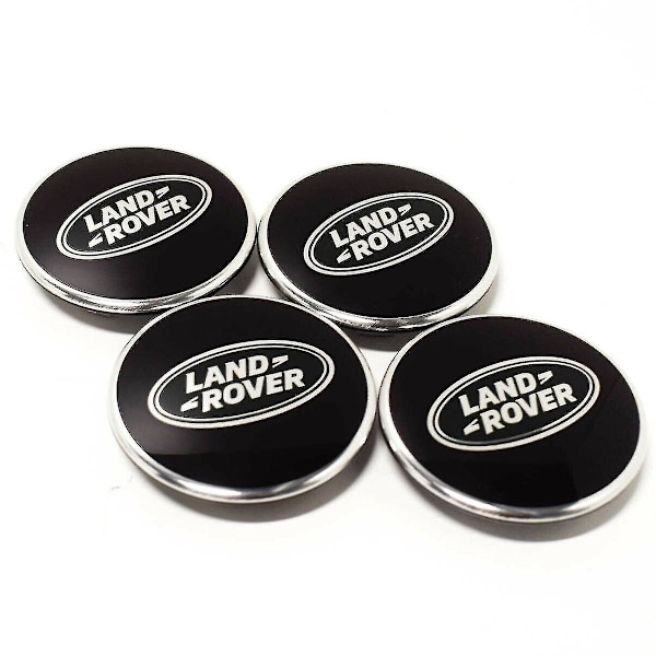 Sorte Land Rover hjulkapsler, navkapsler, 63 mm, 4 stk.