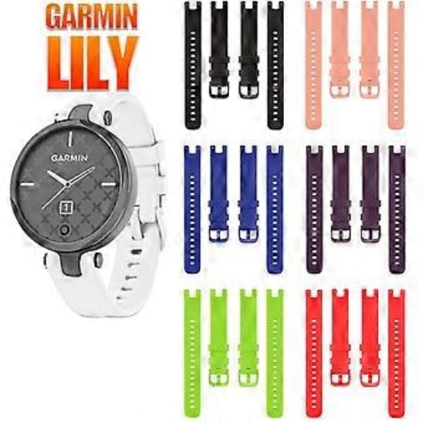 Blød silikonerem til Garmin Lily dameur, sporty farverigt armbånd, herreur til Garmin Lily med værktøj (Khaki)