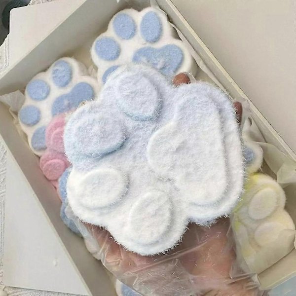 Taba Squishy Iso Kissa, Squishy Tassu, Squishy Tassu Lapsille ja Aikuisille - Täydellinen Sininen ja Valkoinen Blue and White L