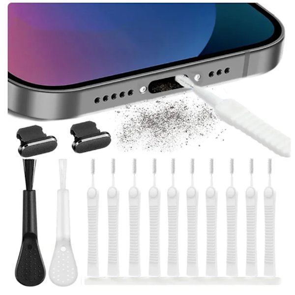 iPhone-matkapuhelimen latausportin pölytulppa puhdistussarja