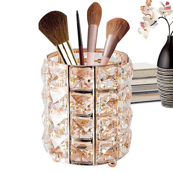 Crystal makeup brush holder Portable makeup brushes cup storage Pen pen holder for makeup table home desk office