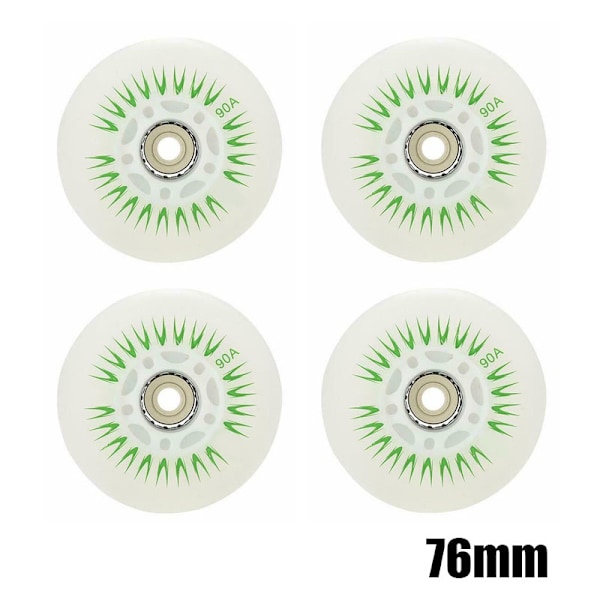 4 st Blinkande Inlineshjul 90A LED-belysning Skridskohjul 80 76 72 68 80mm Multicolor