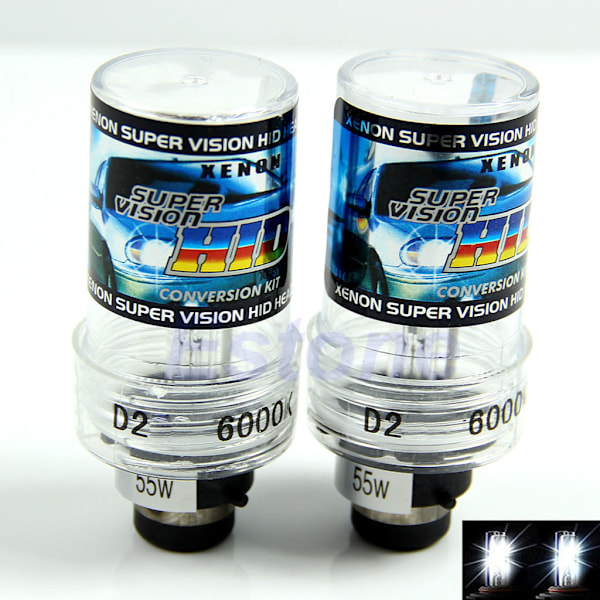 2 kpl D2S 6000K 55W HID Xenon -korvaavat ajovaloumpiot Autolamput UUSI