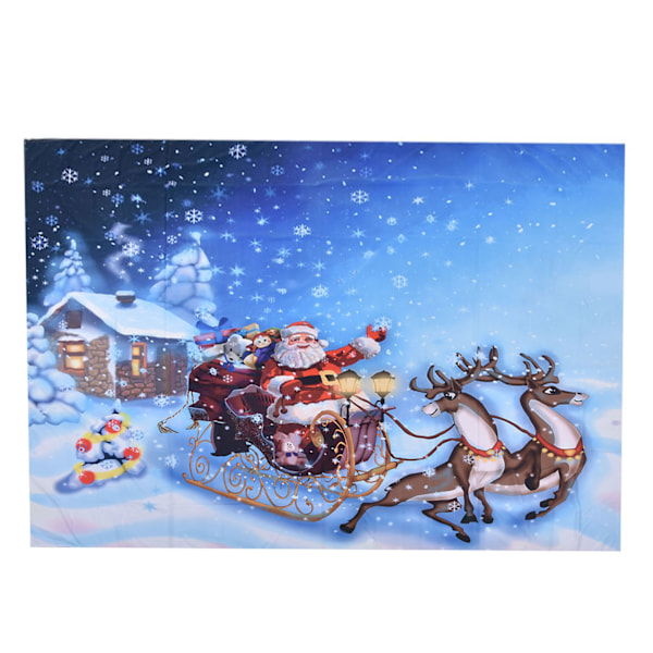 Juleveggteppe med Santa Claus og reinsdyr, veggdekorasjon for soverom, 230 x 180 cm / 90,6 x 70,9 tommer