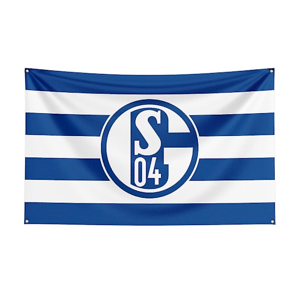 3x5 Fc Schalke 04 Flag Polyester Trykt Racing Sport Banner Til Dekoration 150 x 240cm 150 x 240cm F