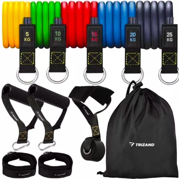 5-pack - Träningsband / Gummiband - Motståndsband - Träningsband Multicolor[DH] Multicolor multicolor