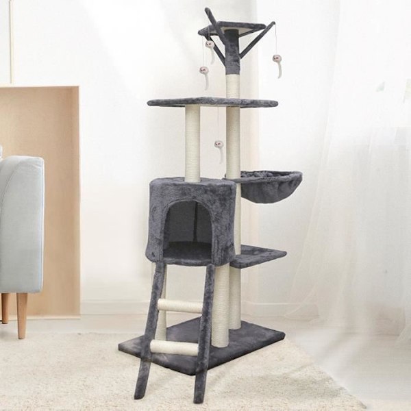 JIPSY Grå kattetre - 79 x 34 x 138 cm - Grå