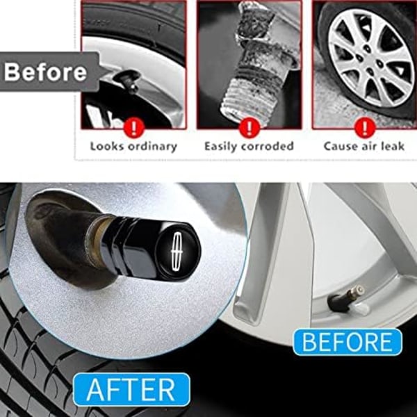Metalliset autonrenkaan venttiilin hatut, yhteensopivat Maserati Quattroporten, Ghiblin, Levanten kaikkien mallien kanssa, ilmaventtiilin hatut Styling De【mo】 suit for Lincoln