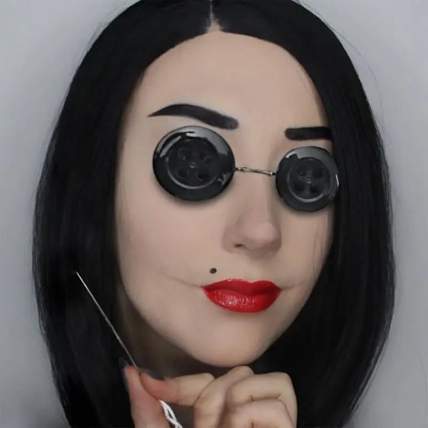 WENAM Coraline -nappilasit Cosplay-lasit rekvisiittana Muiden Äitien asusteille Halloweeniin, jouluun ja DIY-tarvikkeiksi 3 kpl 3 kpl pcs One Size