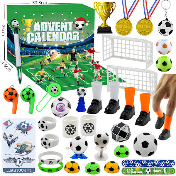 Julekalender 24 Dages Nedtælling Julepoke Blind Box Legetøj - Fingerfodbold Legetøj