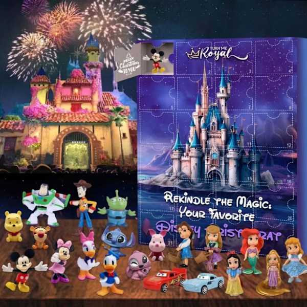 2024 Ny Disney Julekalender med Stitch-dukker - 24 dages nedtælling med overraskende gaver - Blind Box (Mickey Mouse Blind Box Type A) Mickey Mouse Blind Box Type A
